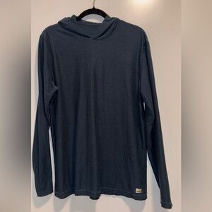 Vuori Men's Strato Tech Long Sleeve Hoodie CG2 Navy Heather Size L